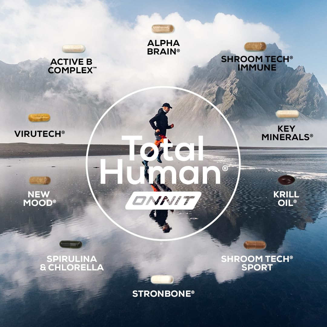ONNIT Total Human Day and Night Vitamin Packs for Men and Women,Capsule, Adult Multivitamin, 30-Day Supply