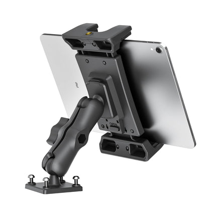 OHLPRO Car Tablet Holder - Heavy Duty Drill Base, Tablet Mount for Truck Compatible with iPad Samsung Tab 5"-13" Tablet and Phone, iPad Stand for Wall/Business/Vehicle/Desktop, etc.