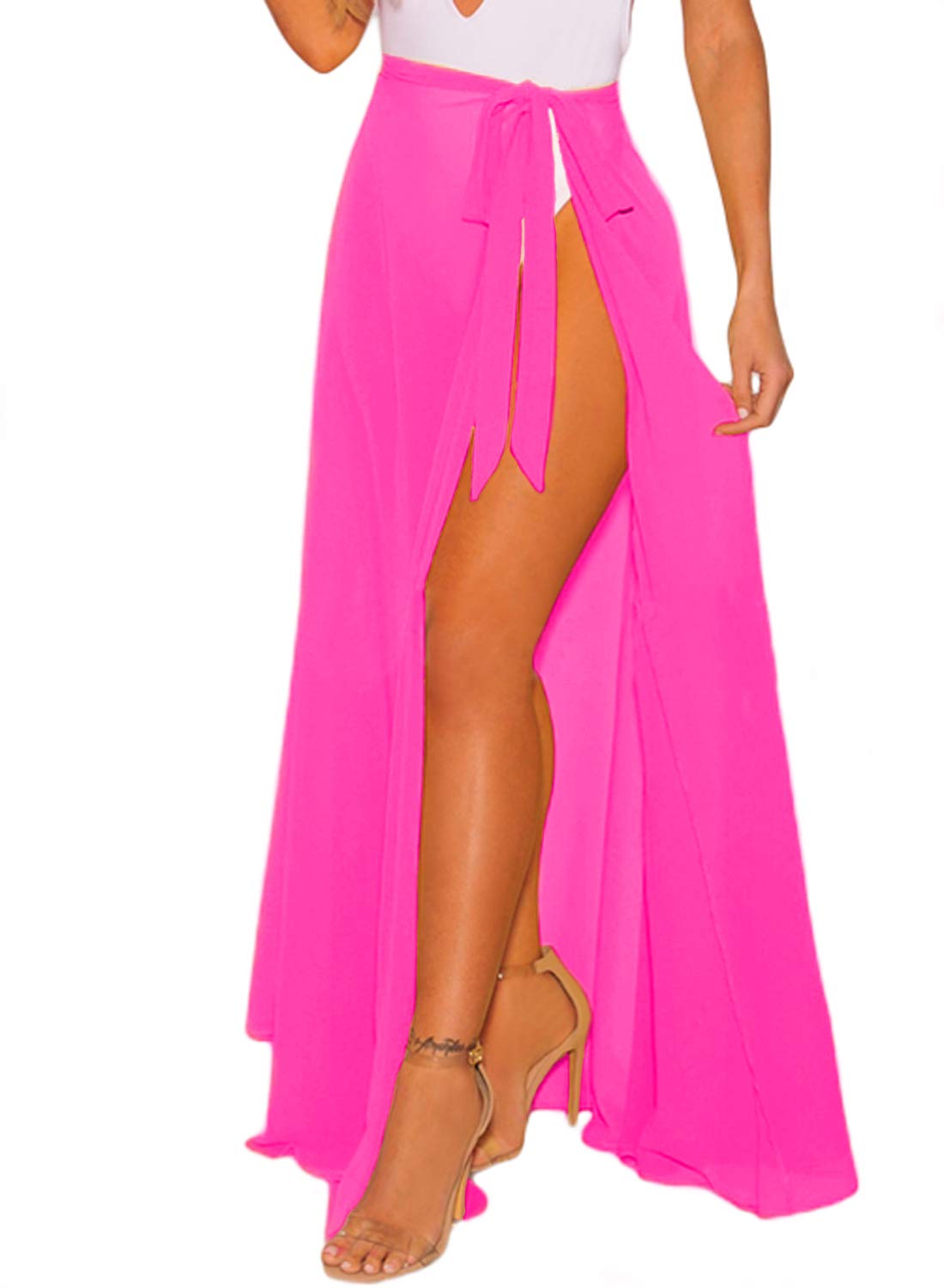 LIENRIDY Women Pareo Swimsuit Beach Swimwear Wrap Bikini Sarong Rosy 2XL-3XL