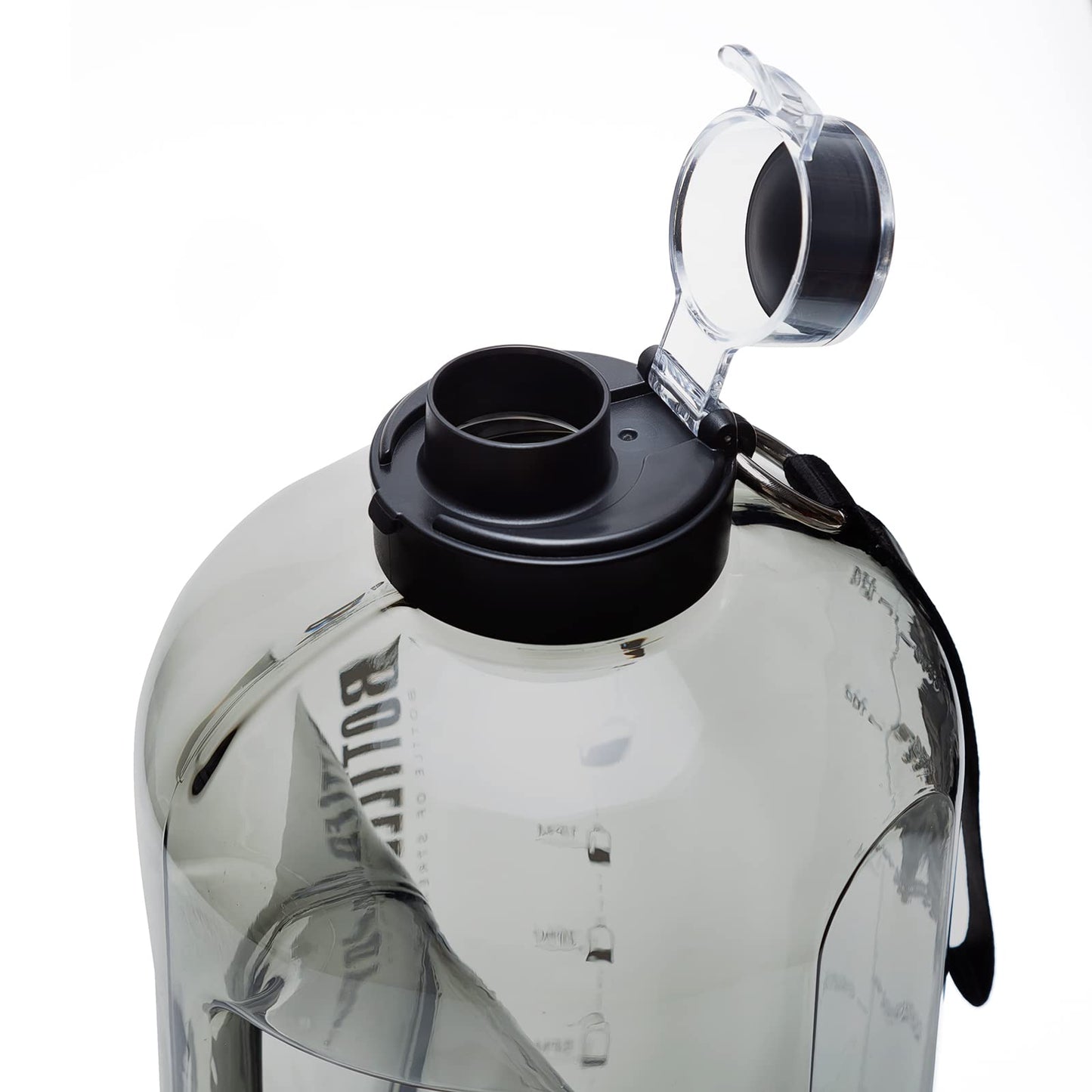 MYSHAKER 1 Gallon Water Jug with Flip-top Lid and Handle Strap, Leak-proof BPA Free Reusable Time Marker Reminder Large Capacity Gallon Water Bottle for Outdoor Sports Fitness Gym Hiking