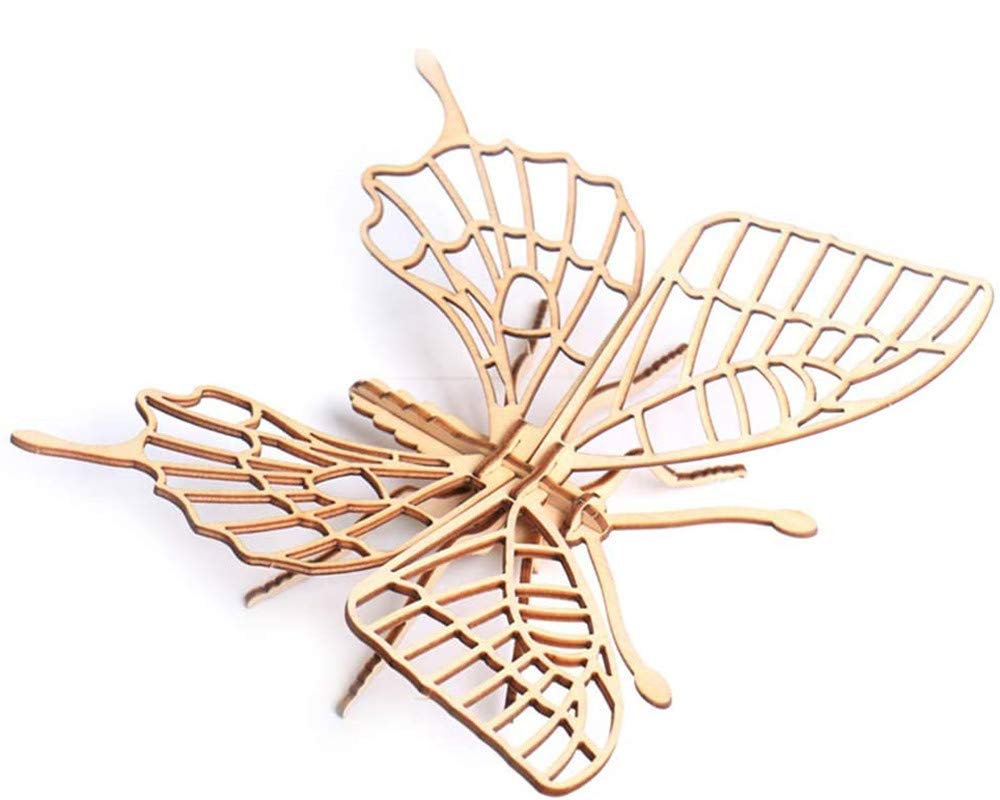 3D Wooden Insect Puzzle - 6 Piece Set Insect Animal Skeleton Assembly Model Puzzle - DIY Wooden Crafts 3D Puzzle - STEM Toys Gifts for Kids and Adults Teens Boys Girls