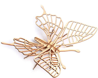 3D Wooden Insect Puzzle - 6 Piece Set Insect Animal Skeleton Assembly Model Puzzle - DIY Wooden Crafts 3D Puzzle - STEM Toys Gifts for Kids and Adults Teens Boys Girls