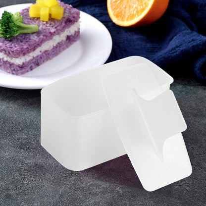 2 Pack Non Stick Musubi Maker Press with Small Rice Paddle, Sushi Making Kit Onigiri Mold Luncheon Meat Press Hawaiian Musubi Maker Mold (White)