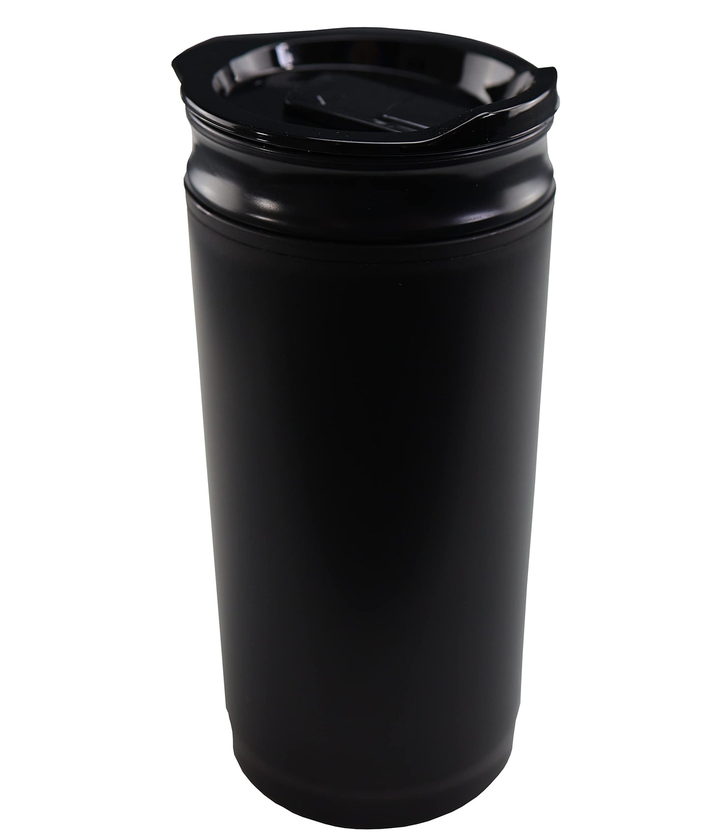 Iconikal Insulated Coffee Tumbler with Built-In French Press - 16 oz Black On-the-Go Coffee Maker - Brewer and Insulated Travel Mug with Closable Sip Lid