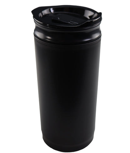 Iconikal Insulated Coffee Tumbler with Built-In French Press - 16 oz Black On-the-Go Coffee Maker - Brewer and Insulated Travel Mug with Closable Sip Lid