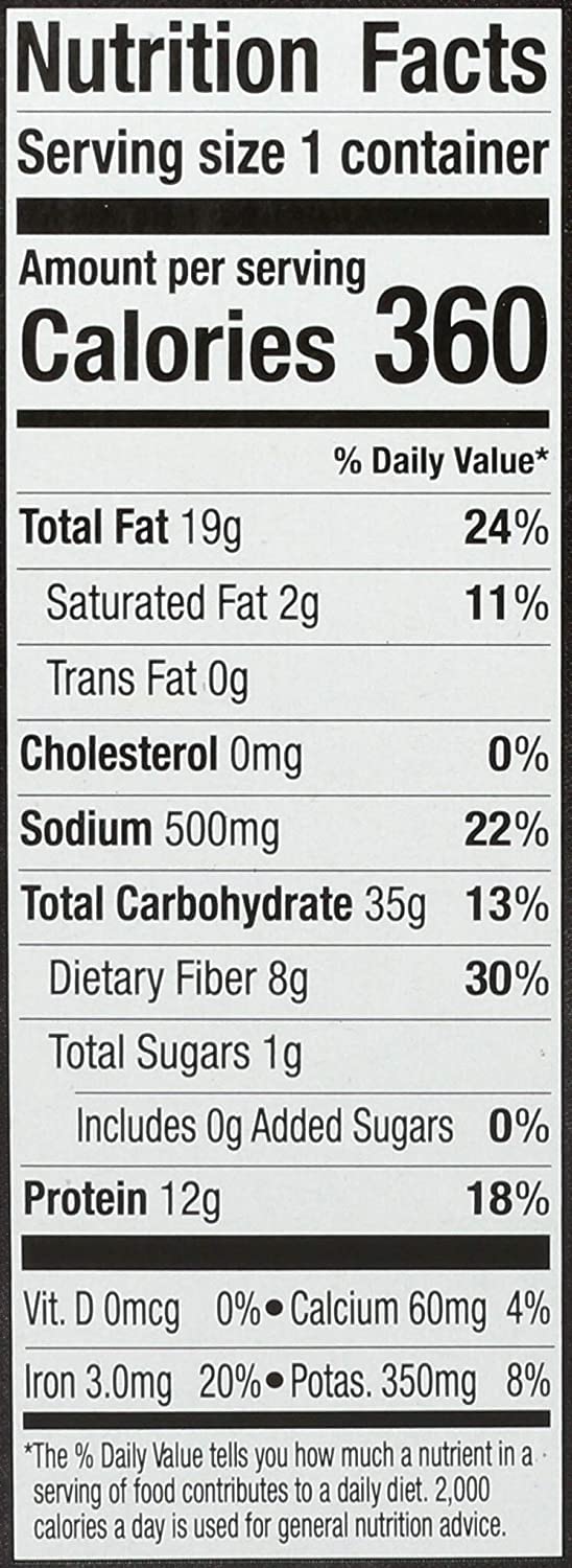 Reese Lentil Harvest Bowl | Chickpeas, Brown Rice, Spinach | High in Fiber & Protein (Pack of 8)