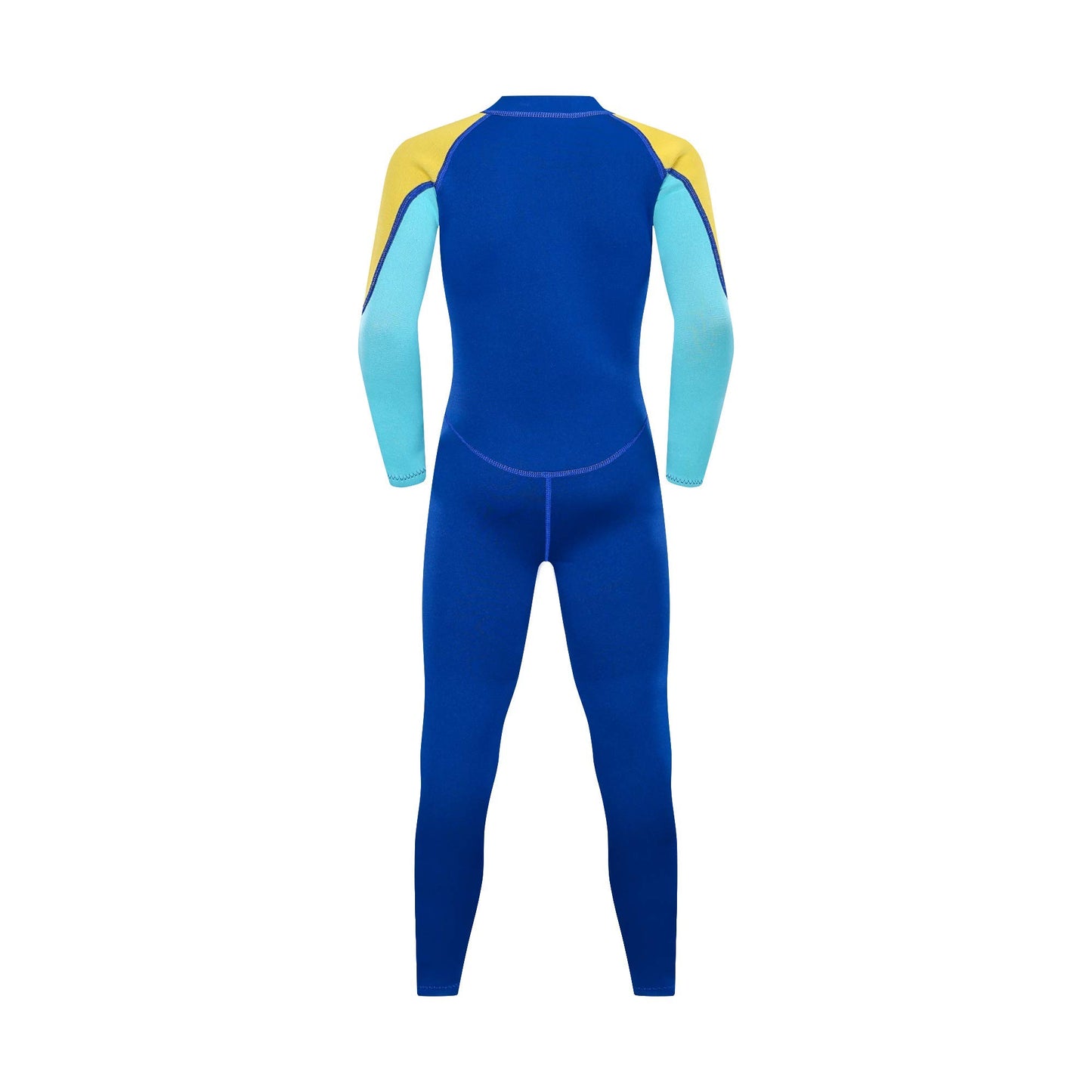 ZCCO Kids Wetsuit,2.5mm Neoprene Diving Suit for Teens,Full Body Swimsuit for Boys and Girls,Long Sleeve One Piece Wet Suit Perfect for Swimming, Surfing, and Water Sports (Bright Blue, L)