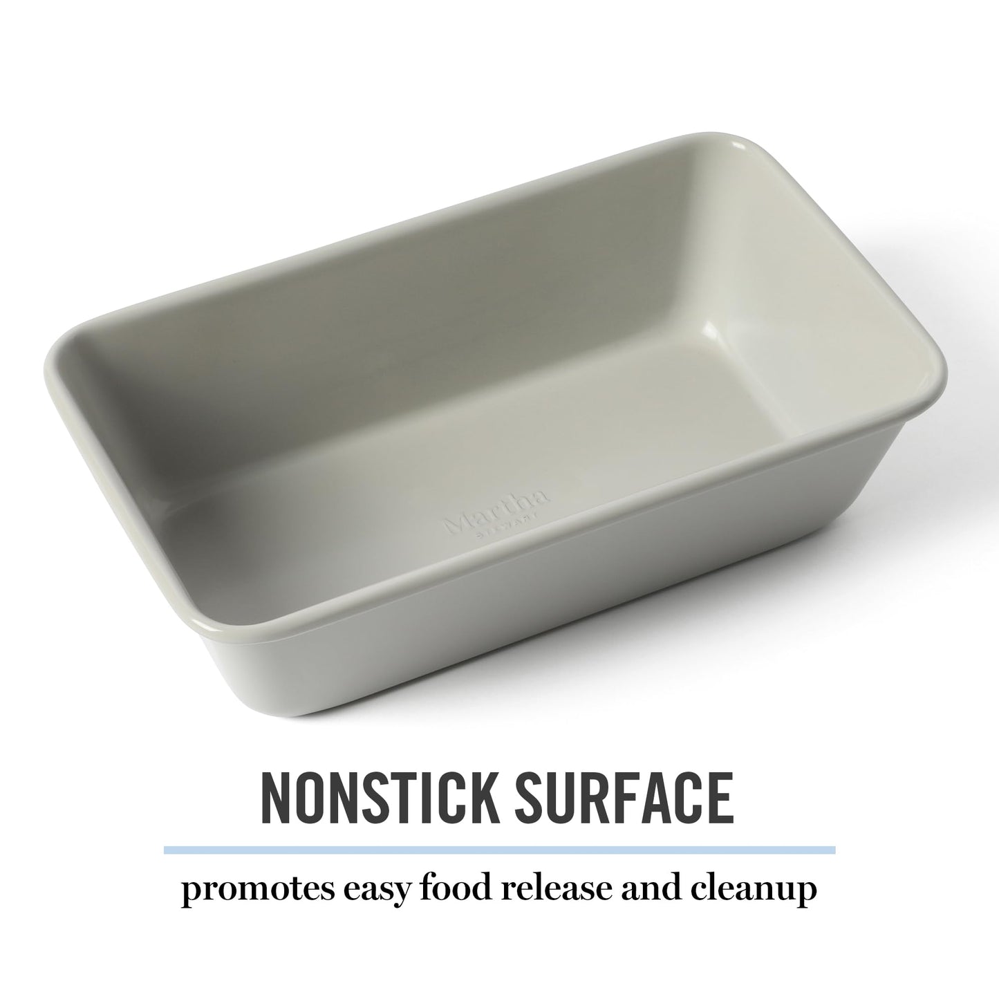 Martha Stewart Gallen 9 Inch Nonstick Carbon Steel Loaf Pan - Cool Grey