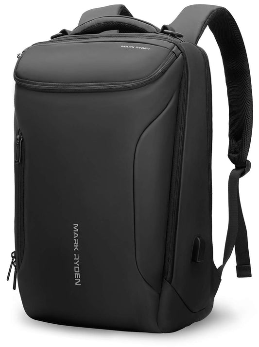 Muzee Backpack for Men Travel Backpack Flight Approved Fits 17 Inch Laptop and Tech Gear, With USB Plug