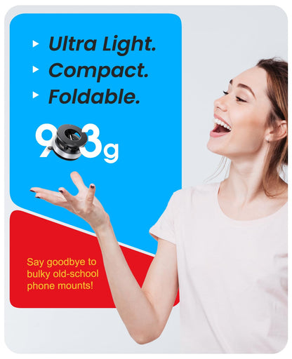 Jononser Magnetic Suction Cup Phone Mount for Magsafe, 360° Adjustable Magnetic Car Phone Holder, Pocket Size Foldable Cell Phone Holders for Your Car for iPhone 16 Pro Max 15 14 13 12 Plus, Sliver