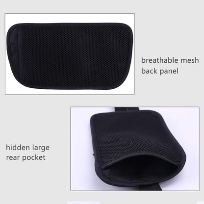 Money Belt for Travel, Slim RFID Blocking Women and Men hidden Travel Pouch Under Clothes, Passport Holder Protect Cash, Documents, Credit Card, Black, Bonus 2 RFID Sleeves