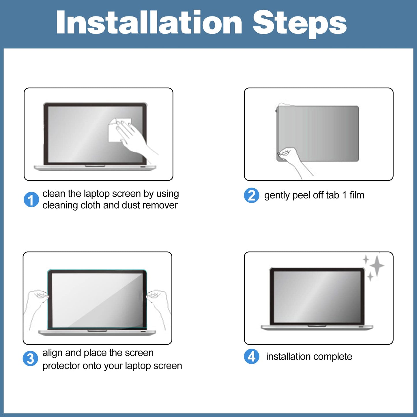 ProCase 2 Pack Tempered Glass Screen Protector for 13 Inch MacBook Air M1 Chip/MacBook Pro 13 M1 M2 Chip, 9H Screen Film Guard for Mac Air 13 (2020-2018)/ Mac Pro 13 (2022-2016)
