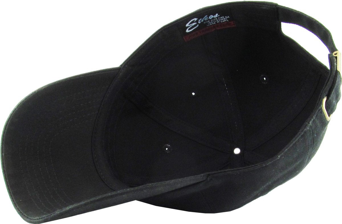 KB-Low BLK Classic Cotton Dad Hat Adjustable Plain Cap. Polo Style Low Profile (Unstructured) (Classic) Black Adjustable