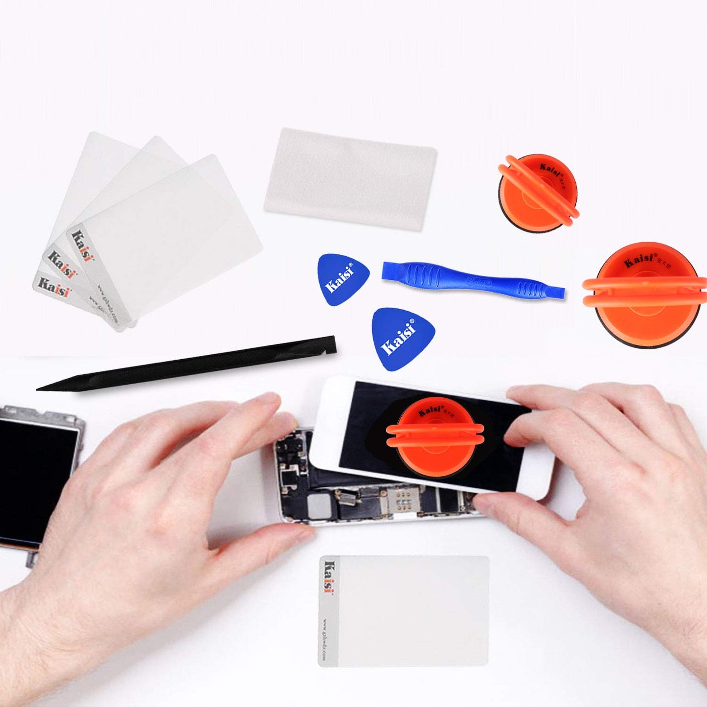 Kaisiking 11 PCS Screen Suction Cup Kit LCD Screen Opening Tools Screen Replacement Tools for iPad, iMac, MacBook, Tablet, Laptop, iPhone, Samsung, Huawei, Etc.