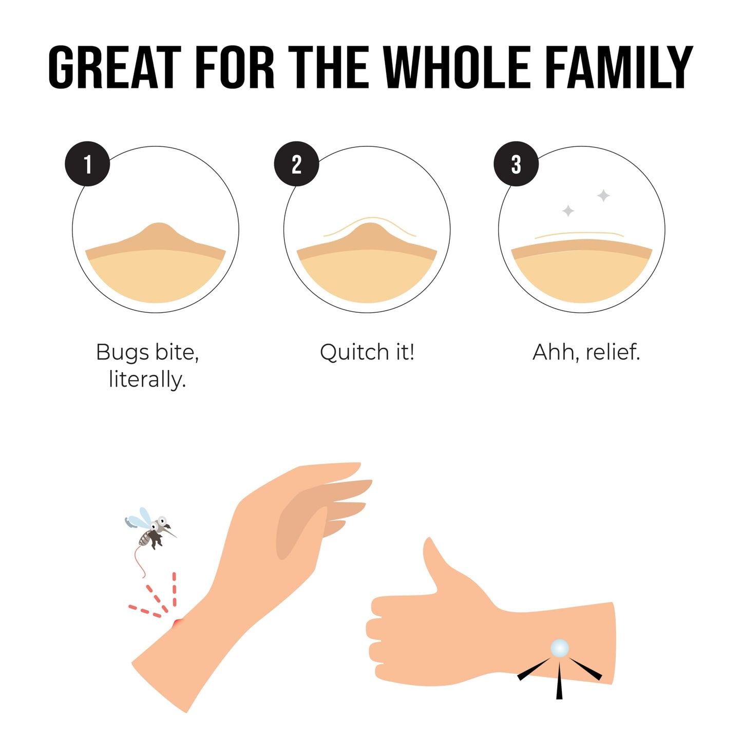 quitch Bug Bite Itch Relief Patch Kids, Bug Bite Patch, Summer Travel Essentials for Kids, Mosquito Bug Bite Thing Alternative Summer Camp Essentials Itch Relief, Baby hydrocortisone Alternative