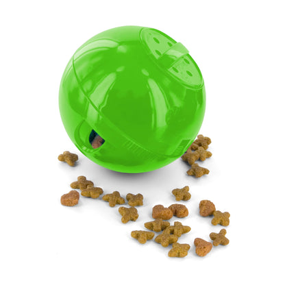 PetSafe SlimCat Interactive Feeder - Combines Play with Mealtime - Adjustable Portions - BPA-Free Plastic - Slow Feeder for Digestion - Lightweight, Dishwasher-Safe Toy - Green