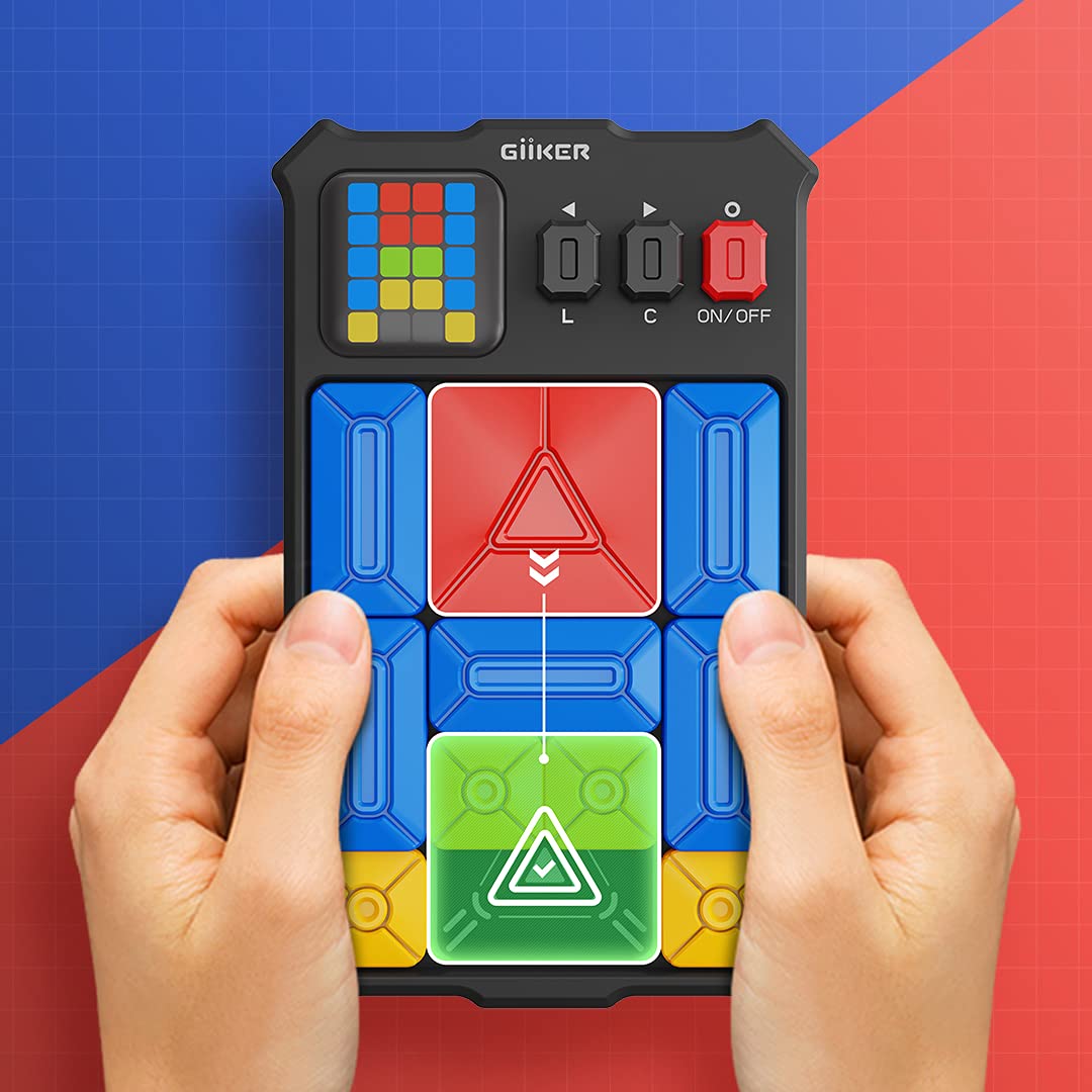 GiiKER Super Slide Puzzle Games, Original 500+ Challenges Brain Teaser Puzzle, Toys for Kids Teens, Travel Games Birthday Gifts Easter Basket Stuffers for Boys Girls, Activities for Road Trips