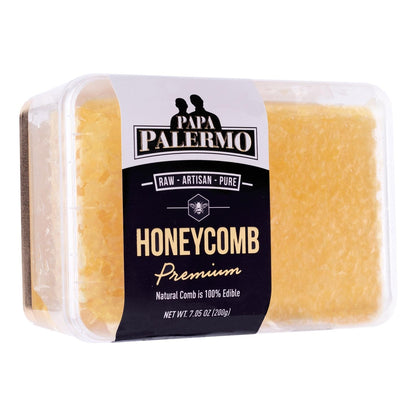 Papa Palermo Honeycomb 100% Edible, All-Natural, Gourmet Raw Honeycomb, No Additives, No Preservatives - 7.05 oz