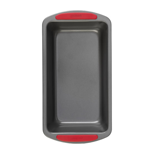 GoodCook MegaGrip 9" x 5" Nonstick Steel Bread Loaf Pan with Silicone Grip Handles, Gray