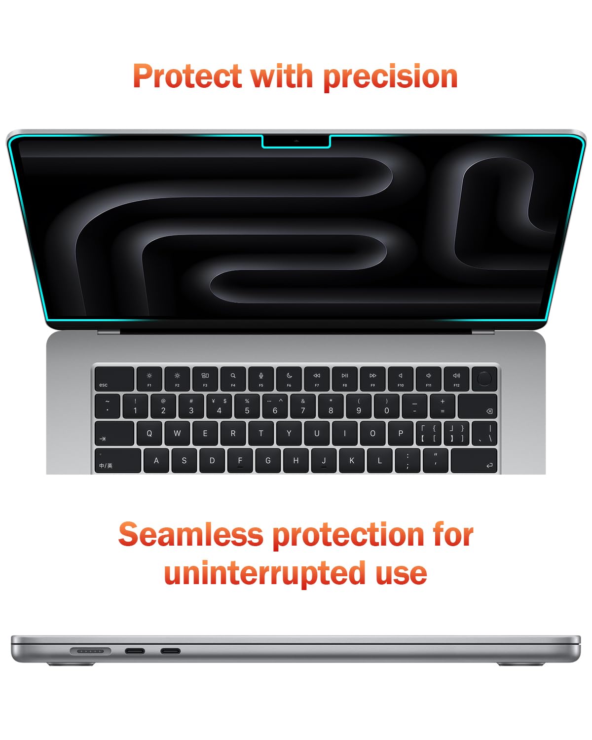 F FORITO 2-Pack Anti Blue Light Matte Laptop Screen Protector Compatible with 2024-2021 MacBook Pro 16 inch M4 M3 M2 M1 Pro/Max, Eye Protection Anti Glare Computer Screen Cover