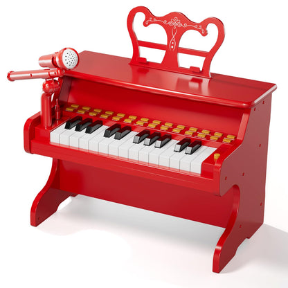 Kids Keyboard Piano for Kids - Upgraded Red Digital Musical Keyboard Piano Instrument Toys for 2 3 4 5 6 7 Years Old Beginners Educational Instruments Birthday Gift for Girls and Boys