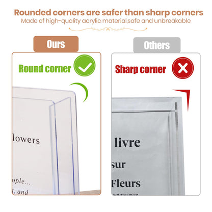 Alpharan Book Vase for Flowers Home Décor,Artistic and Cultural Flavor Decorative Acrylic Clear Vase for Home and Office,Creative Gifts for Book Lovers. (Blue)