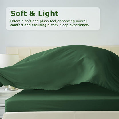 Homilay Full Size Bed Sheet Set - 4 Piece Soft Microfiber Sheets with Deep Pockets, Cooling Technology, and Wrinkle-Free Pillowcase. Hotel-Quality, Durable Bedding, Eden Green