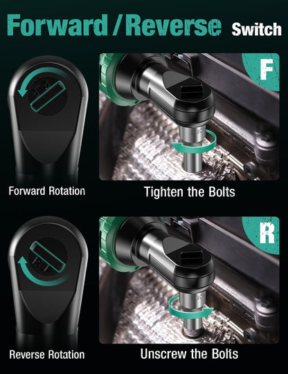 KIMO 20V Cordless Ratchet Wrench 3/8 Set, 74 Ft-lbs 400 RPM Electric Ratchet Wrench, Battery Powered Ratchet with 7 Sockets, 3" Extension Bar, 1/4" Adapter, 2-Pack Lithium-Ion Batteries, Fast Charger