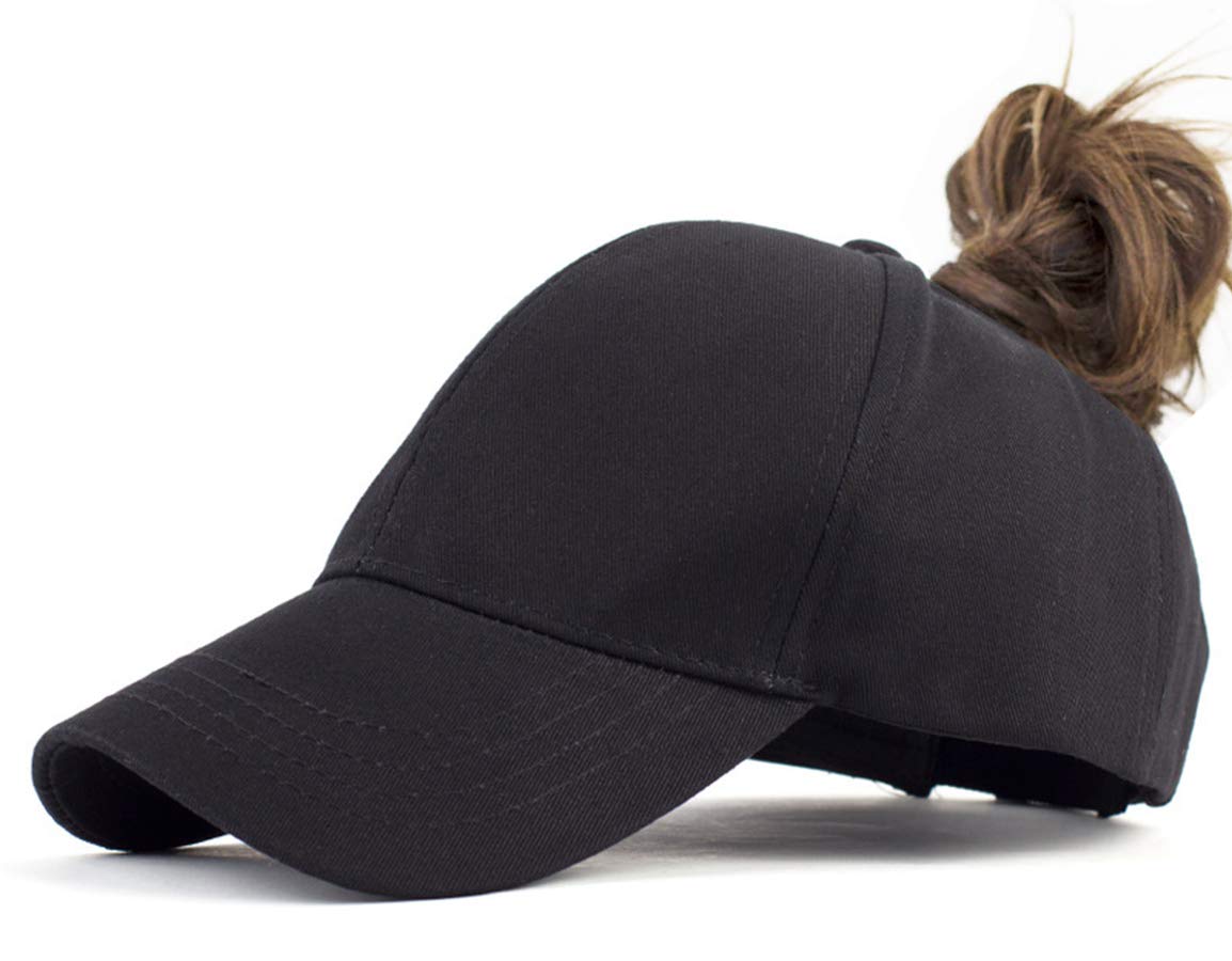 High Ponytail Baseball Hat - Women Messy Bun Hat, Sun Protection Ponycaps Retro Cap