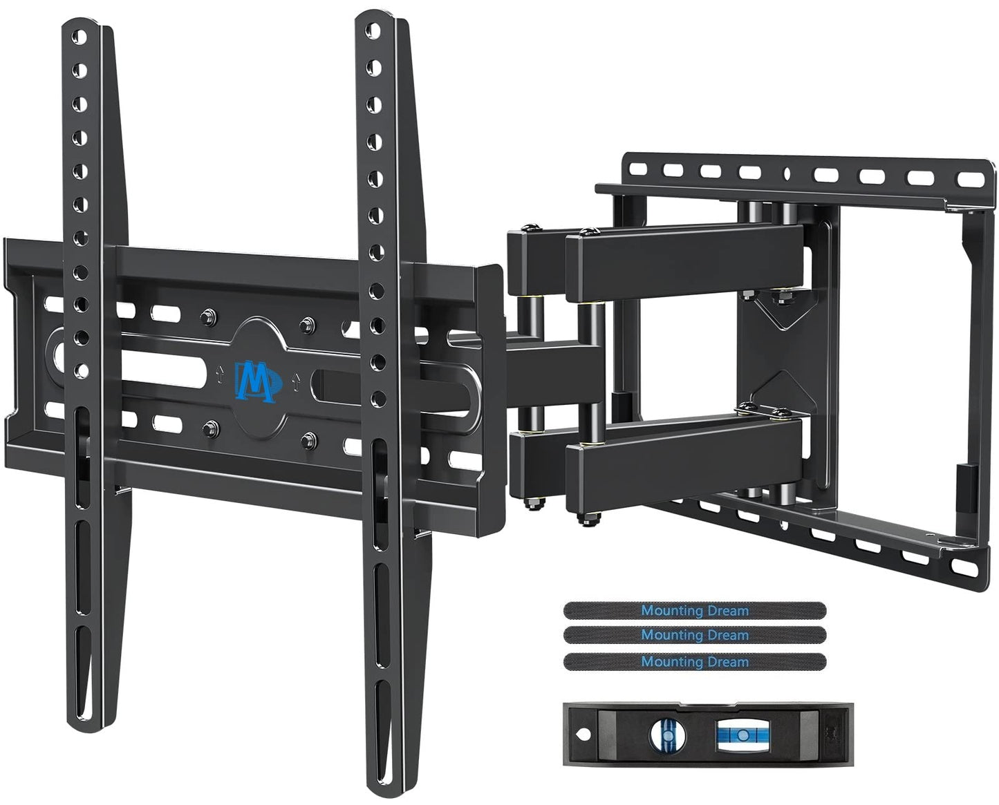 Mounting Dream TV Wall Mount for 32-65 Inch Television,Mount with Swivel and Tilt, Full Motion Bracket with Articulating Dual Arms, Fits 16inch Studs, Max VESA 400X400 mm, 99lbs, MD2380