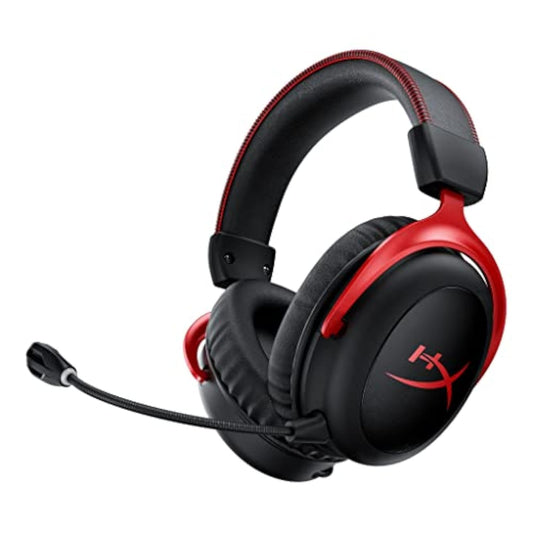 HyperX Cloud II Wireless - Gaming Headset for PC, PS5, PS4, Long Lasting Battery Up to 30 Hours, DTS Headphone:X Spatial Audio, Memory Foam, Detachable Noise Cancelling Microphone with Mic Monitoring