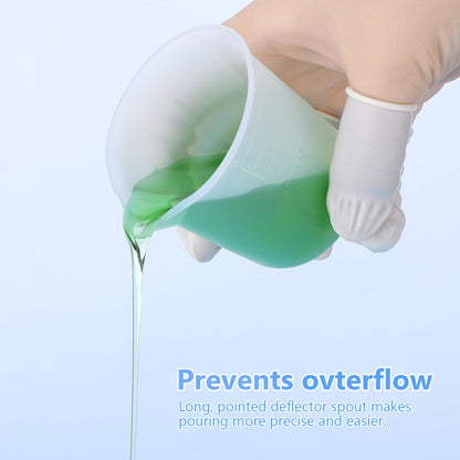 KISREL Silicone Measuring Cup for Resin, Resins Supplies with 600ML+250ML+ 100ML Cups, Resin Mixing Cups, Silicone Stir Sticks, Epoxy Mixing Cup