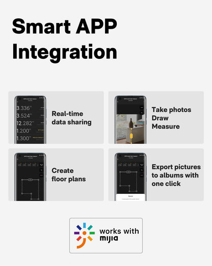 HOTO Laser Measuring Tool, 98ft Laser Distance Measure Tool ±2mm Accuracy, Compact Laser Measurement Tool with Digital OLED Display, M/in/Ft Unit Switching, Real-time Data Sync