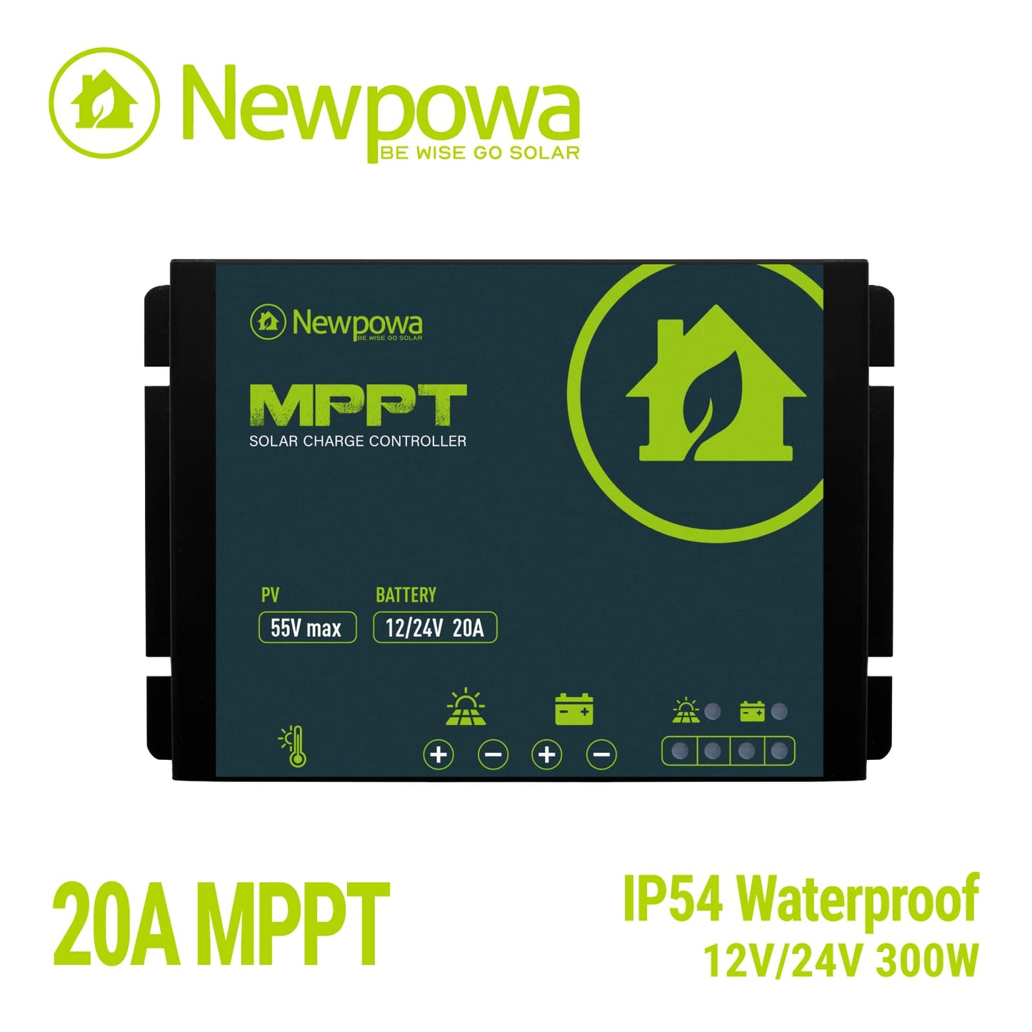 Newpowa 200W Portable Solar Panel Kit with Adjustable Kickstand Case,200Watt 12Volt Foldable Panel+20A MPPT Controller+20FT Controller Cable+20ft 12AWG