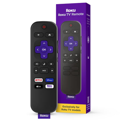 Roku TV Remote Control (Official Manufacturer Product) - Simple Setup, & Pre-Set App Shortcuts - Replacement Remote Compatible with RokuTV Models ONLY (Not Roku Players)