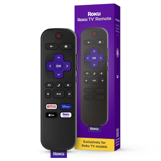 Roku TV Remote Control (Official Manufacturer Product) - Simple Setup, & Pre-Set App Shortcuts - Replacement Remote Compatible with RokuTV Models ONLY (Not Roku Players)