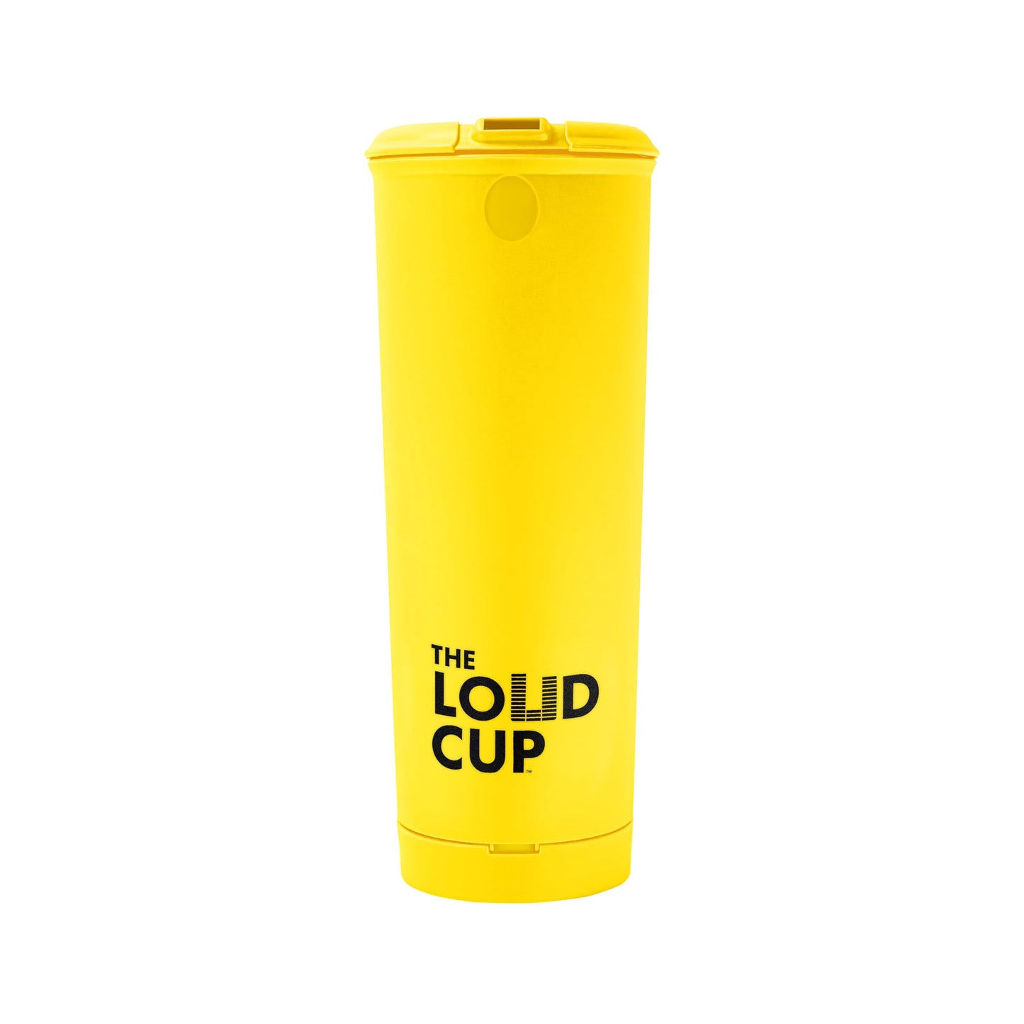 Loud Cup 20 oz Tumbler + Stadium Horn with Open-Sip Lid (Canary Yellow) - Insulated Cup Reusable Water Bottle Coffee Travel Mug - Worlds Loudest Cup for Game Day