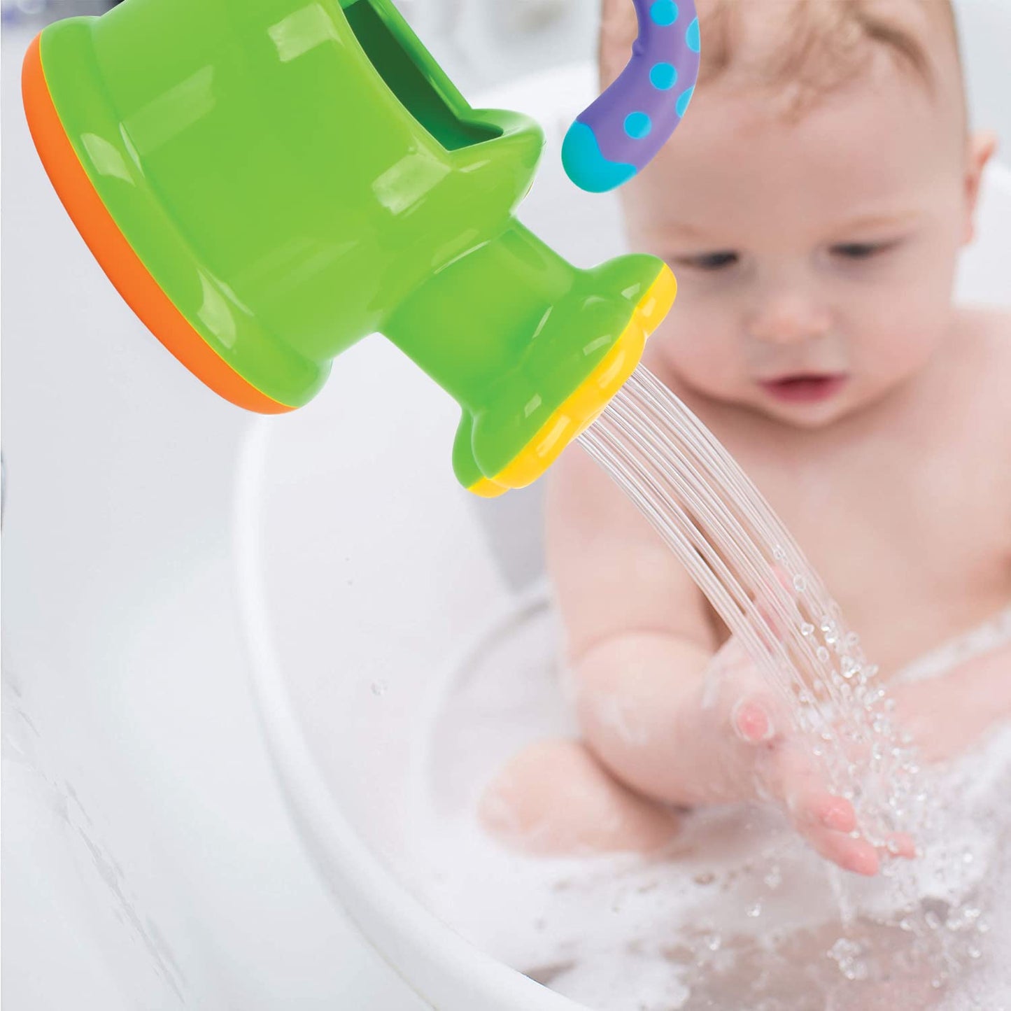 Nuby Watering Can Bath or Outdoor Toy for Toddlers and Kids - Spring and Summer Outside Play -18+ Months - Interactive and Fun Baby Bath Essentials