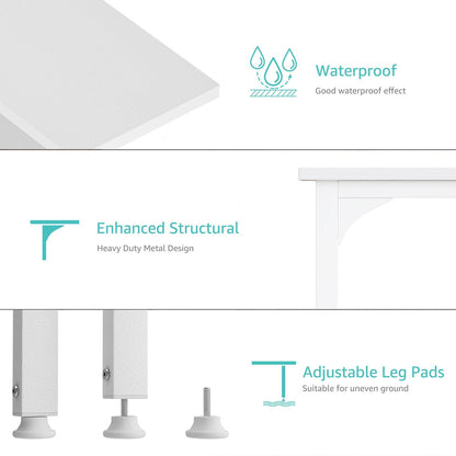 Lufeiya White Small Desk with Drawers - 40 Inch Computer Desk for Small Space Home Office, Modern Simple Study Writing Table PC Desks