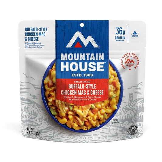Mountain House Buffalo-Style Chicken Mac & Cheese | Freeze Dried Backpacking & Camping Food | 2 Servings