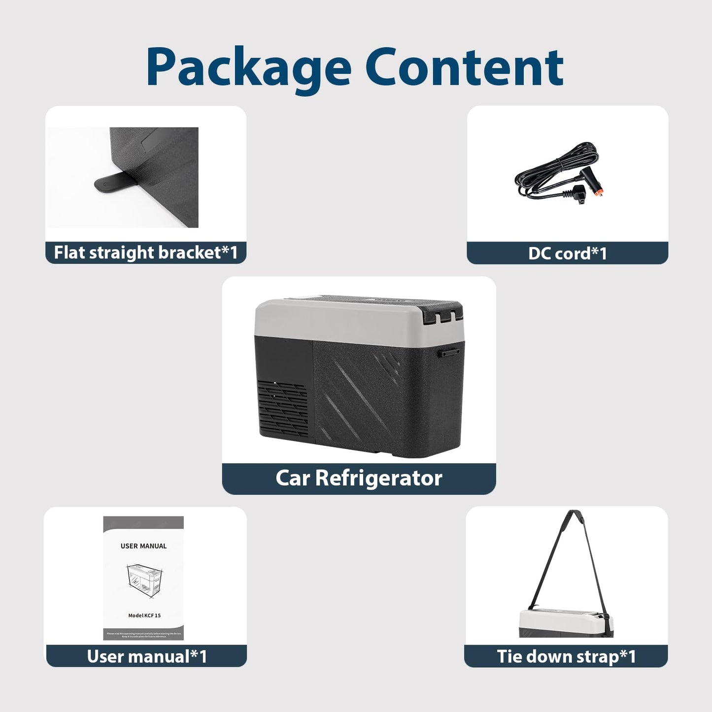 Alpicool KCF15 Portable Freezer,12 Volt Car Refrigerator, 15.4 Quart (14.6 Liter) Fast Cooling 12V Car Fridge -4℉~68℉, Car Cooler, 12/24V DC