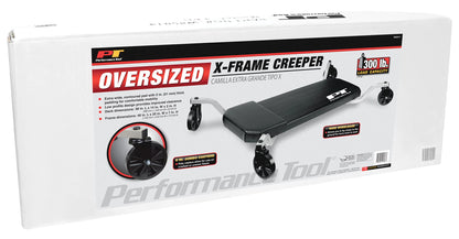 Performance Tool W85014 Low Profile Oversized Shop Mechanic X-Frame Creeper with Extra Padding, 38-Inch x frame oversized