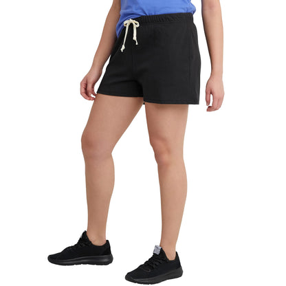 Hanes Comfortblend Essentials Drawstring, Cotton Women, Adjustable Shorts, Black, X Large