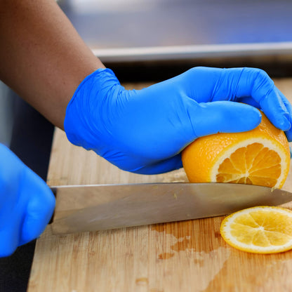 PEIPU Nitrile Disposable Gloves，（Large,100 Pack Powder Free, Cleaning Service Gloves, Latex Free,4Mil,