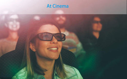 4 Pack Passive Circular Polarized RealD 3D Glasses for Cinema and Passive 3D TVs Projectors, Note: Does Not Work with Active 3D TVs Projectors