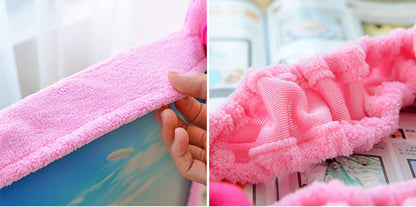 Monfurise 20"-29" Lovely Cute Dustproof Computer Monitor Cover with Cat Ear Laptop TV LCD Screen Monitor Decoration Dust Cover Protector, Pink