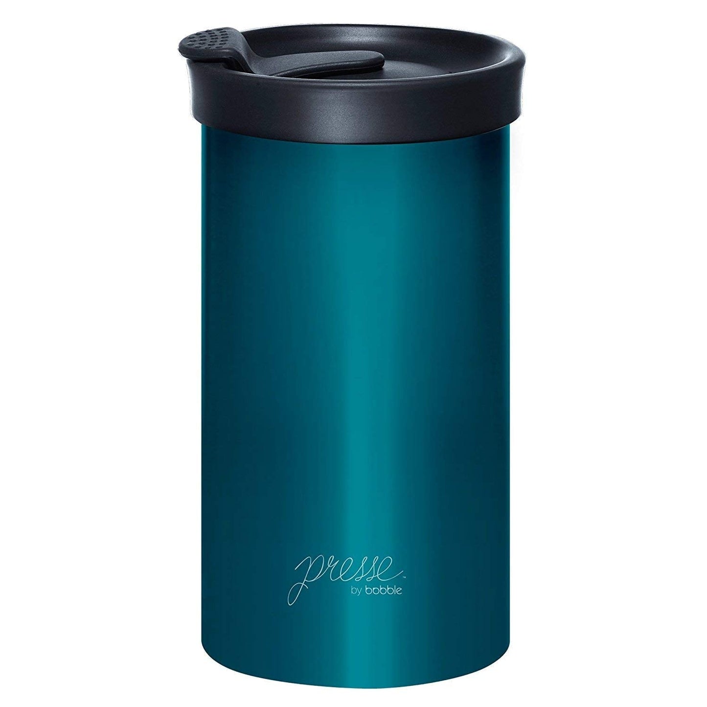 PRESSE by Bobble French Coffee Press And Insulated Stainless Steel Travel Tumbler for On-The-Go Brewing - 13 oz (Blue)