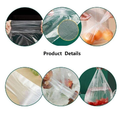 Lemecoo Plastic T-Shirt Bags with Handles,18.5 Inch x 11.8 Inch, 150 Pcs Clear Grocery Bags, Reusable Supermarket Shopping Bags
