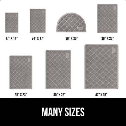 GORILLA GRIP Cat Litter Box Mat, Water Resistant, US Designed Kitty Litter Trapping Mats, Easy to Clean, Scatter Control, Less Mess and Clean Floors, Kitten Supplies for Indoor Cats, 24x17 Gray