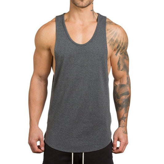 Magiftbox Men's Muscle Gym Workout Stringer Tank Tops Bodybuilding Fitness T-Shirts T01_Dark-Gray_US-L